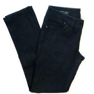 Low-to-mid rise blue-black "Lindsey slim straight" jeans